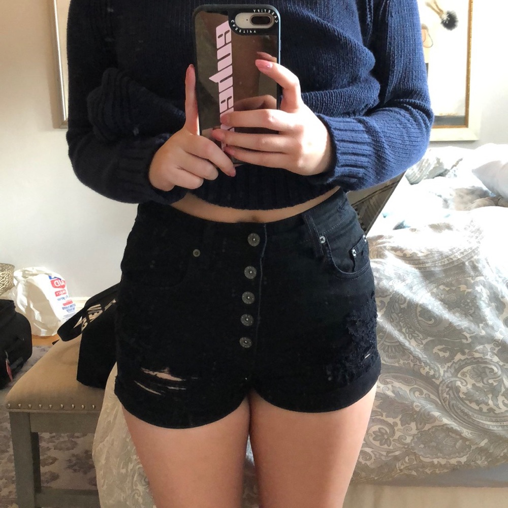 CARMAR high waisted ripped denim shorts